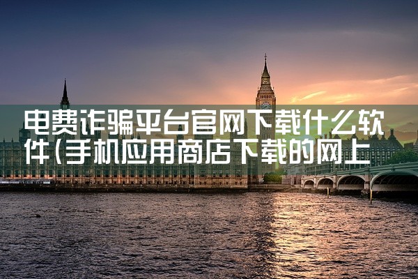 电费诈骗平台官网下载什么软件