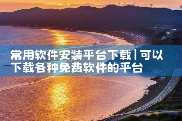 常用软件安装平台下载