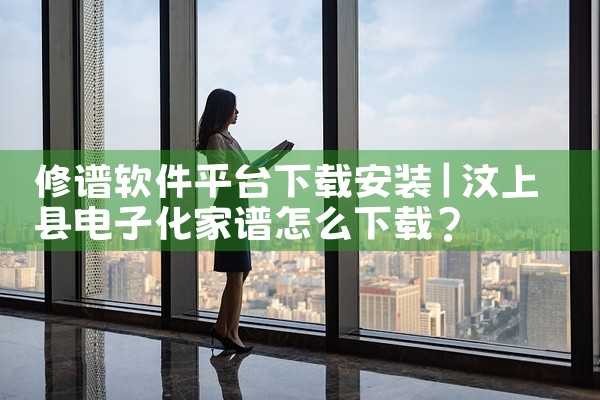 修谱软件平台下载安装