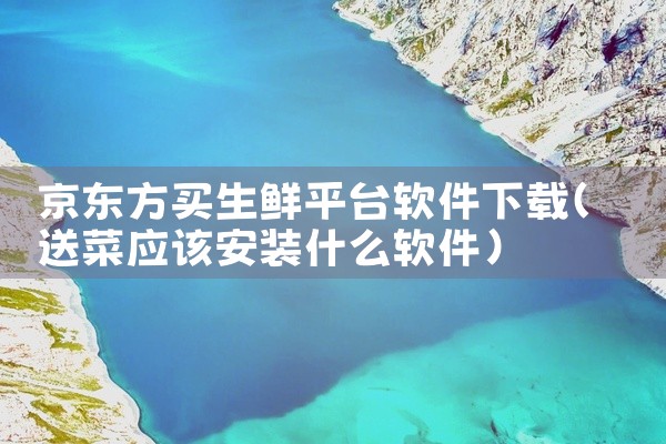 京东方买生鲜平台软件下载