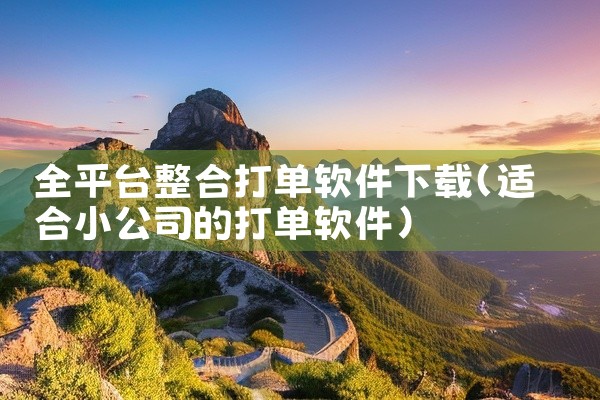 全平台整合打单软件下载