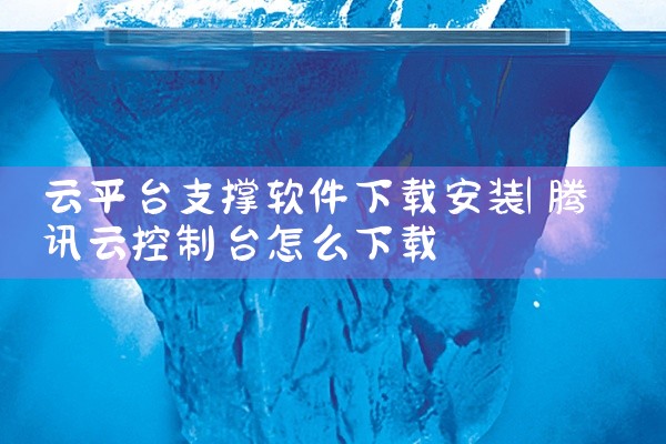 云平台支撑软件下载安装