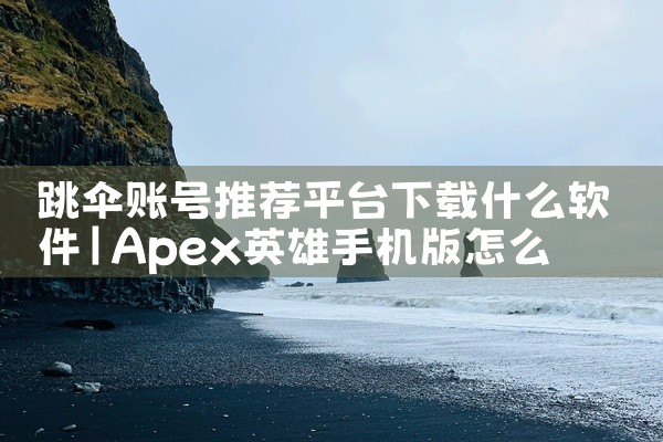 跳伞账号推荐平台下载什么软件