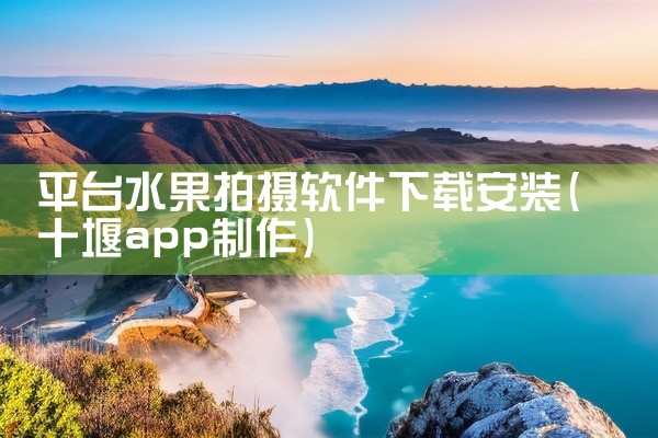 平台水果拍摄软件下载安装