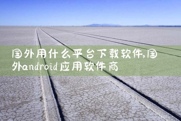 国外用什么平台下载软件